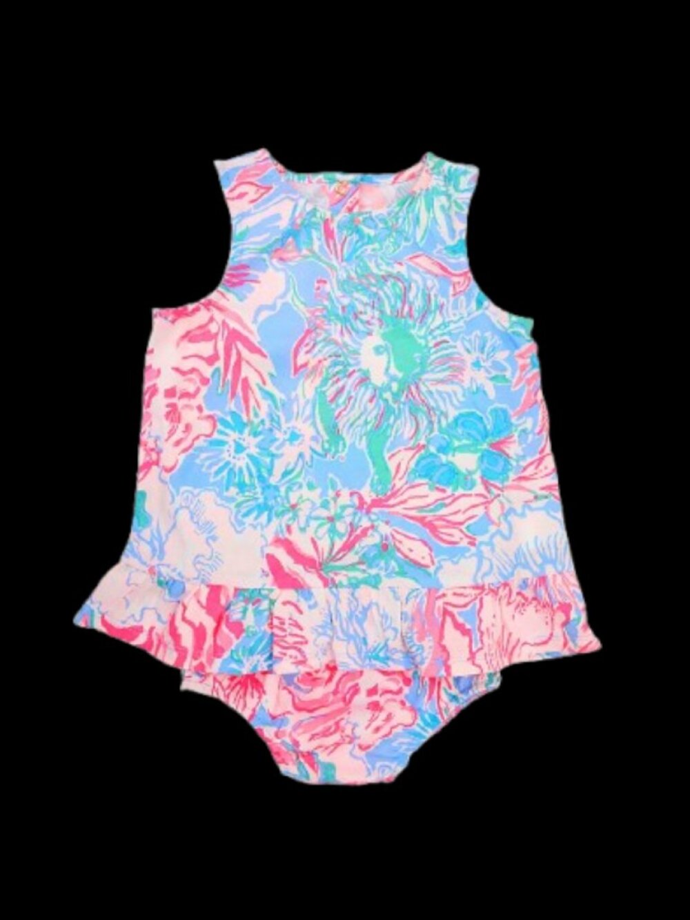Lilly Pulitzer Claudia Infant Dress Blue Peri Viva La Lilly